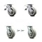 Service Caster 6 Inch Thermoplastic Rubber Caster Set with Roller Bearing 2 Brake 2 Swivel Lock SCC-TTL30S620-TPRRF-2-BSL-2 - alternate 1
